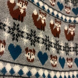 Unique Vintage Gray Fox Pattern Leggings